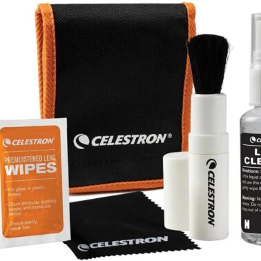 Celestron Lens Cleaning Kit for Telescopes, Binoculars & Cameras | Cleaning Solution, Cloth & Accessories Included, Complete Cleaning Kit, Safe for Optical Coatings, Removes Dust & Smudges